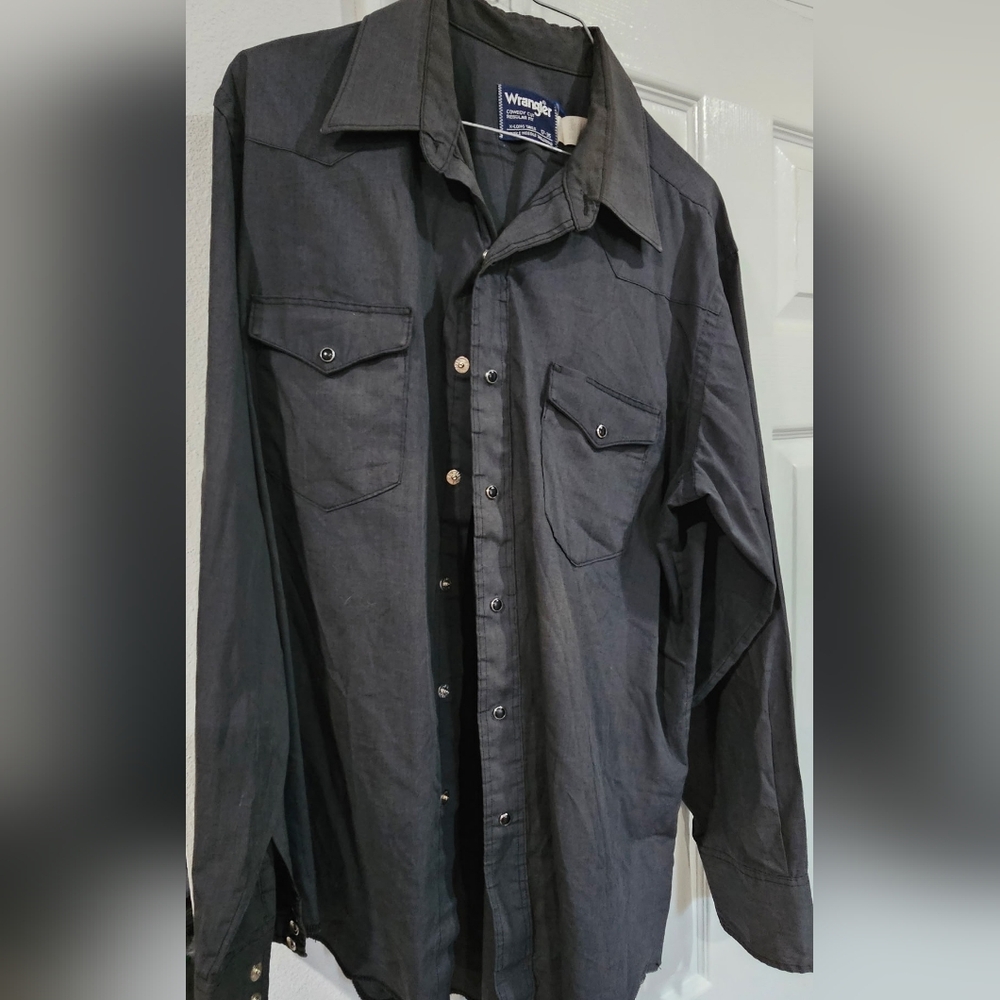 Wrangler Charcoal Cowboy Cut Shirt